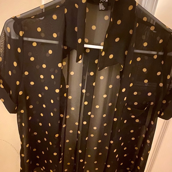 Sheer black polka dot blouse - Picture 2 of 4